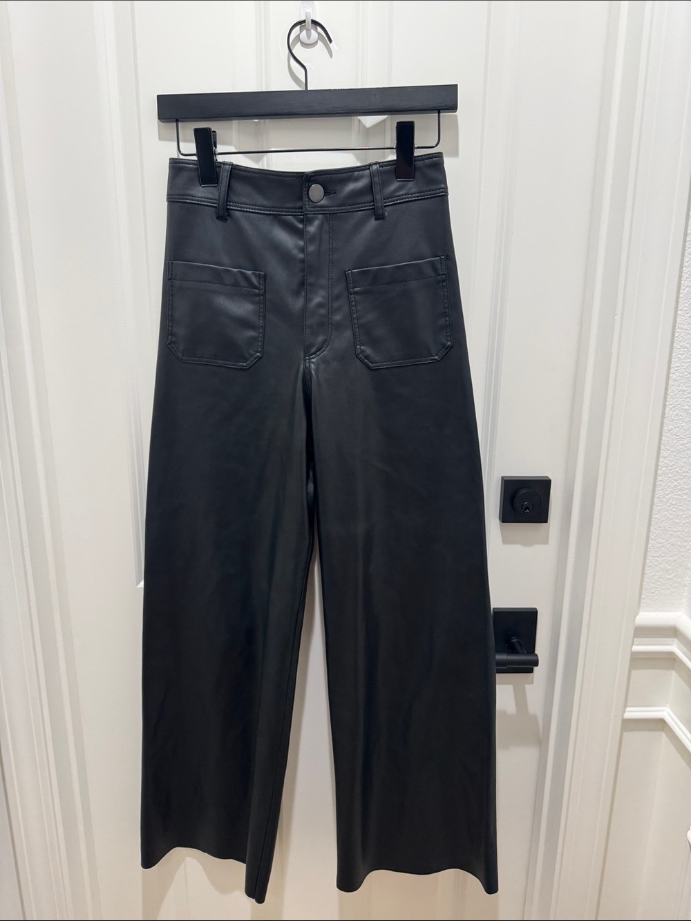Zara Black Faux Leather Pants